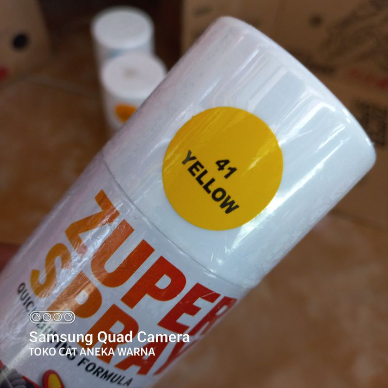 cat semprot 150cc yellow kuning zuper spray produk dari rj london spray paint pilok pilox