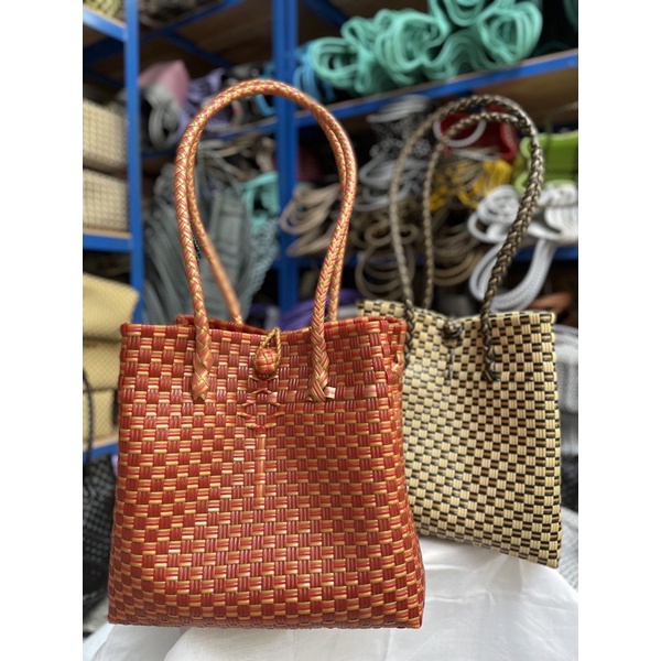 Tas Belanja Plastik Jali Gold Warna Kombinasi Premium Ready Stok