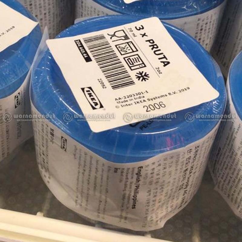 PRUTA Tempat wadah sambal wadah makanan mini bahan plastik isi 3 70ml BPA Free WEO IK4944