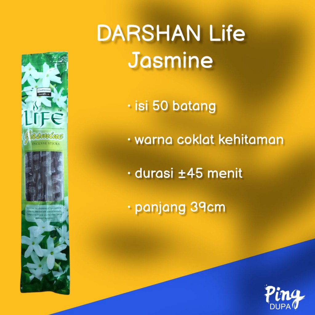 Dupa Hio Jasmine Melati Pounch isi 50 batang By Darshan India