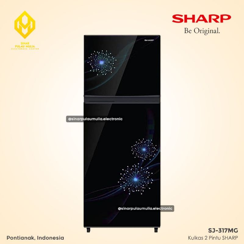 Sharp Kulkas 2 Pintu 256L Low Watt - SJ-317MG / SJ 317 MG / SJ317MG / SJ 317MG