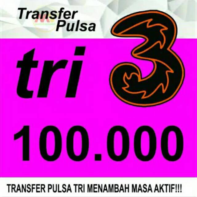 Transfer Pulsa Tri 3 Shopee Indonesia