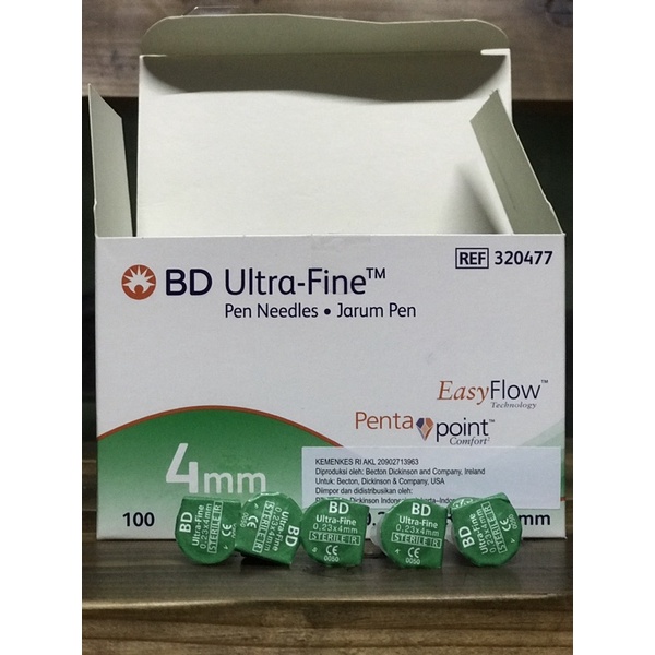 Ultrafine BD 4mm / Jarum Insulin Hijau / Jarum Insulin Ecer / 1pcs