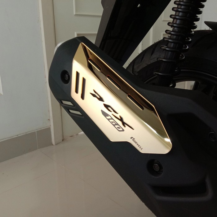 OTOMOTIF AKSESORIS MOTOR NEW PCX 160 - MUFFLER COVER GARNISH - GARNIS TUTUP KNALPOT