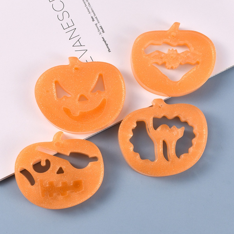 SIY  Halloween Pumpkin Ghost Hanging Sign Resin Mold Keychain Pendant Silicone Mould