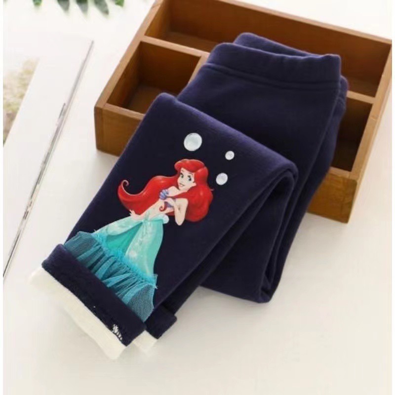 Legging Anak Import motif 3D Princess Frozen/Mermaid/Snow White/Sofia