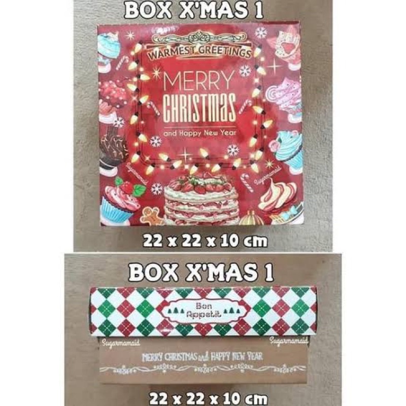 

Box Natal/Christmas Ukuran 22 x 22 x 10cm (isi 12pcs)