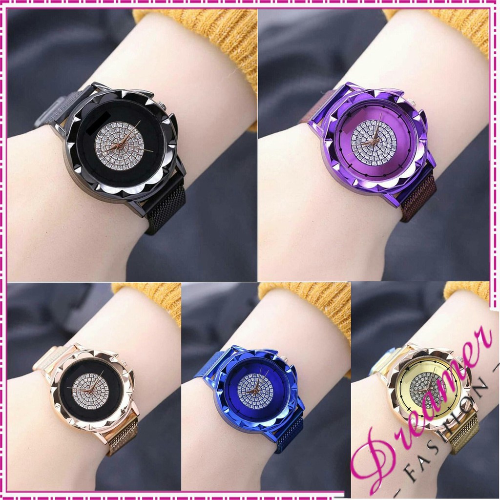 DF Jam Tangan Wanita Magnet 235 Rantai Pasir Magnet Super Import Batam