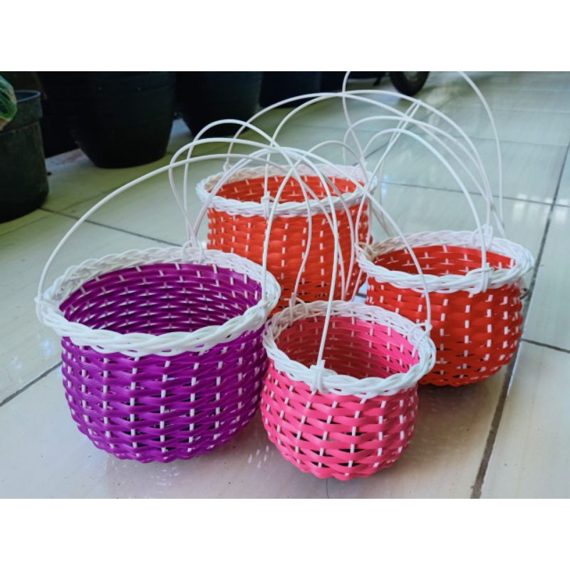 Pot Gantung Anyam Rotan Sintetis murah