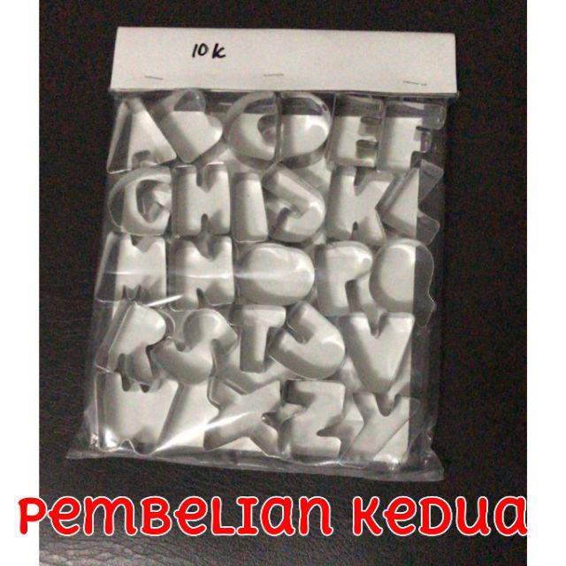 Cetakan Huruf Abjad Kue Kacang