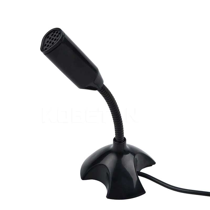 Mic USB Desktop Mini Microphone Stand PC Laptop Mikrofon Komputer Microfon Utk Rekaman Youtuber