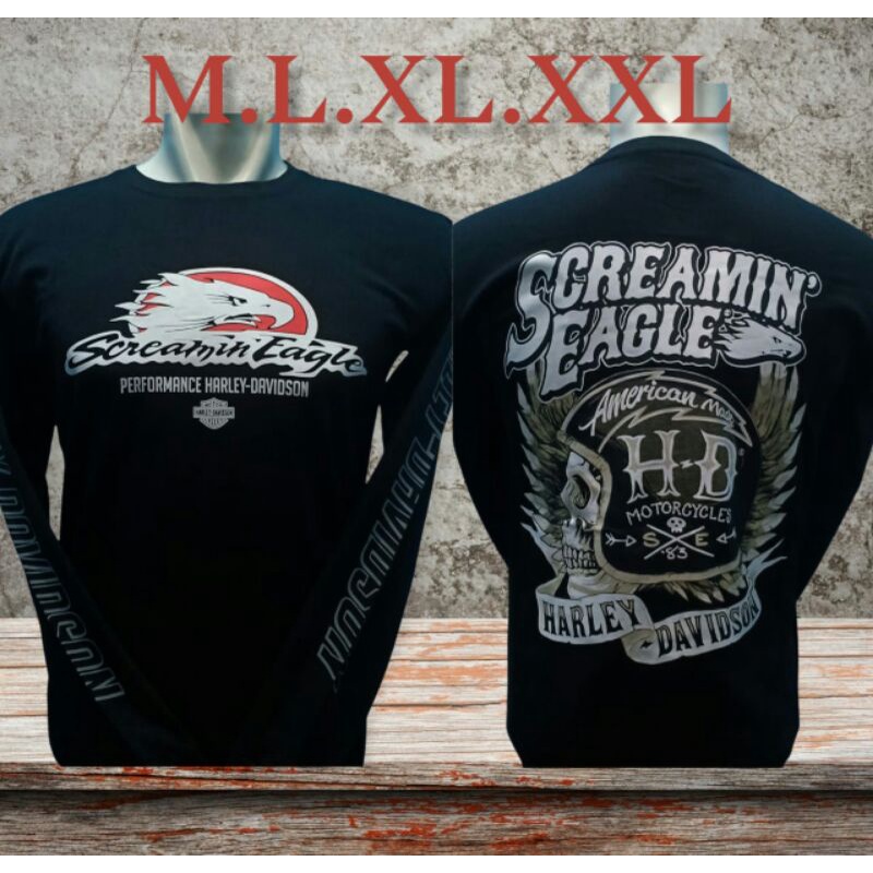 Kaos Harley Davidson Screamin Eagle - Performance - Lengan Panjang - T Shirt Bikers HDCI HOG Moge