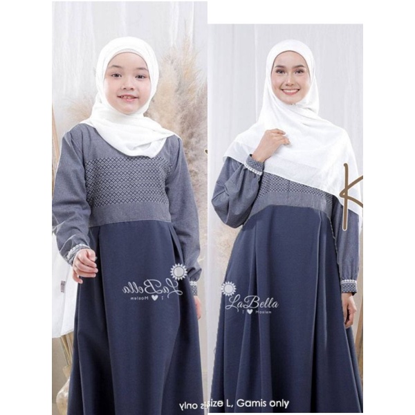 Gamis  lebaran couple ibu dan anak terbaru 2021