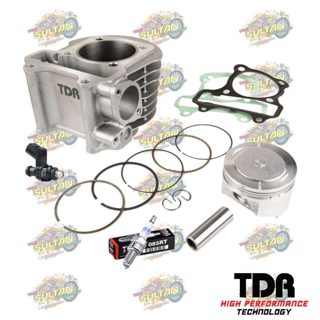 CYLINDER BLOCK KIT 54,5MM BORE UP 130CC + INJECTOR + BUSI 085RT BEAT FI TDR