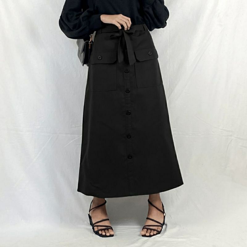 ARASY SKIRT BUTTON/ ( L XL XXL ) ROK SAKU DEPAN / MODEL KANCING TERBARU DAN HITS  KEKINIAN