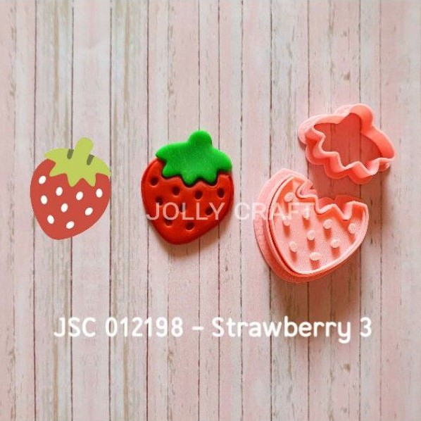 

Cookie cutter STRAWBERRY 3 (1 stamp + 2 cutter)