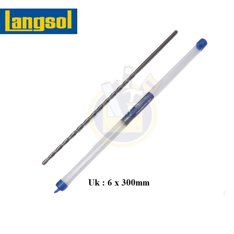 LANGSOL Mata Bor Beton / Tembok Panjang 6mm x 300mm 6 mm x 30 cm Masonry Drill Bit 6 mm Panjang