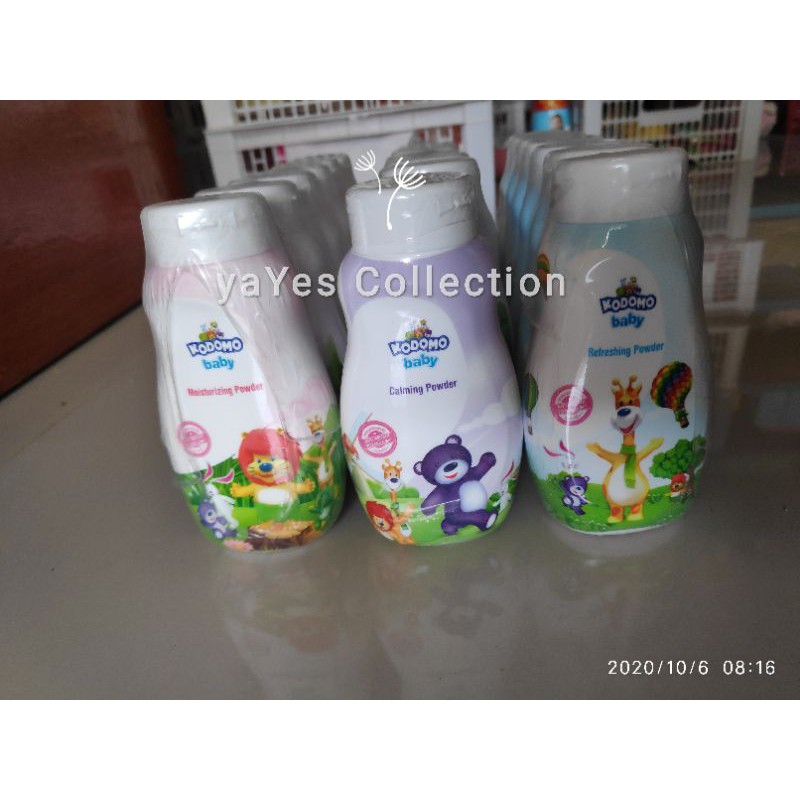 Kodomo baby powder 50 g bedak tabur serbuk bayi anak balita pink biru ungu 200 + 50 g