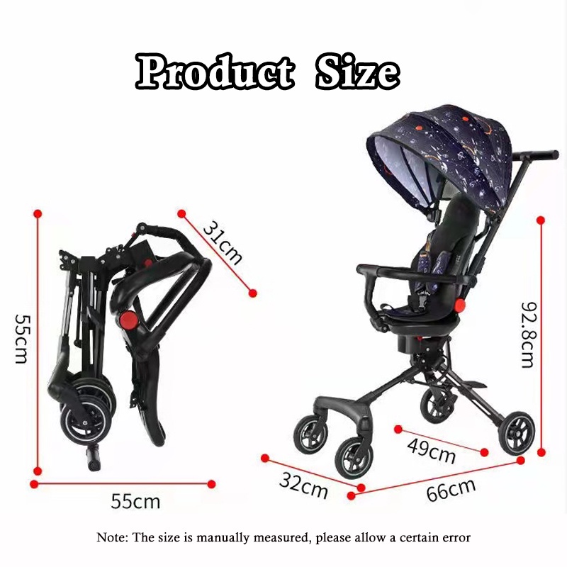 Stroller Baby 2 Way Lightweight Foldable / Kereta Dorong Bayi 2 arah