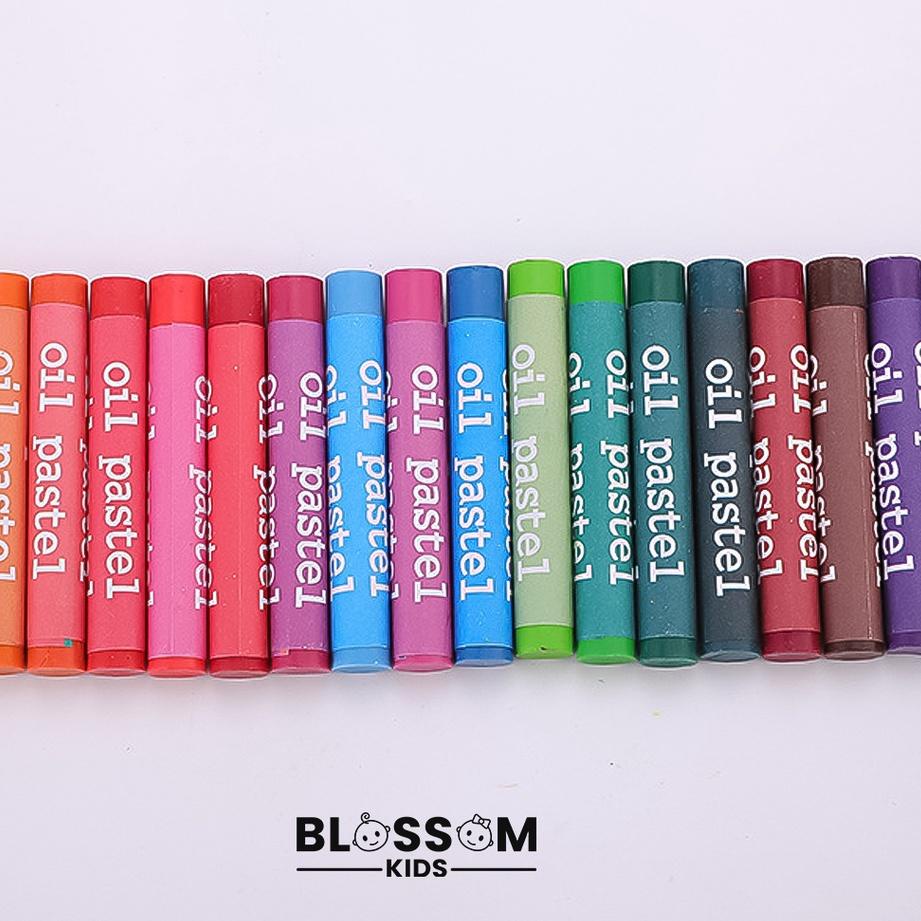 

(XuD➤) ★★ Alat Lukis Set 208pcs Crayon Oil Paste Krayon Mewarnai Pensil Warna Cair Perlengkapan Tulis Sekolah - Blossom Kids //Khusus minggu ini