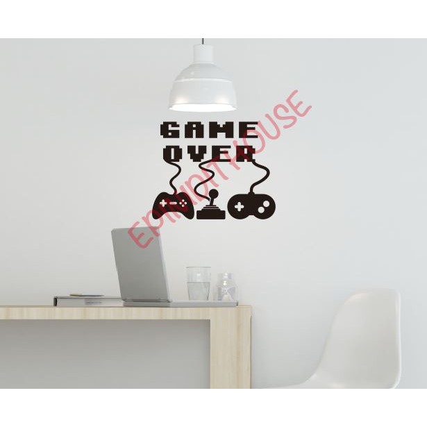 Stiker Dinding Game Over Wallstiker Ruangan Kamar Gaming Dekorasi Home