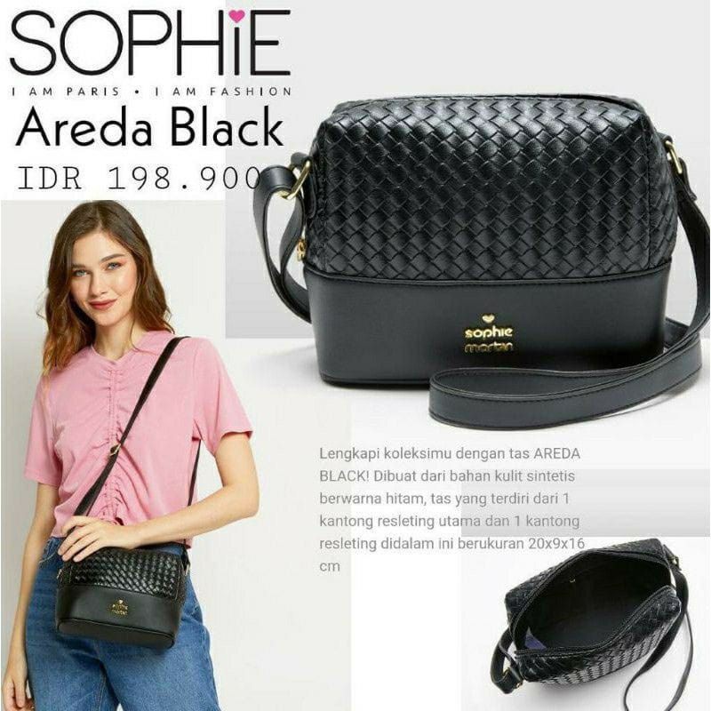 TAS AREDA BLACK SOPHIE MARTIN PARIS PROMO