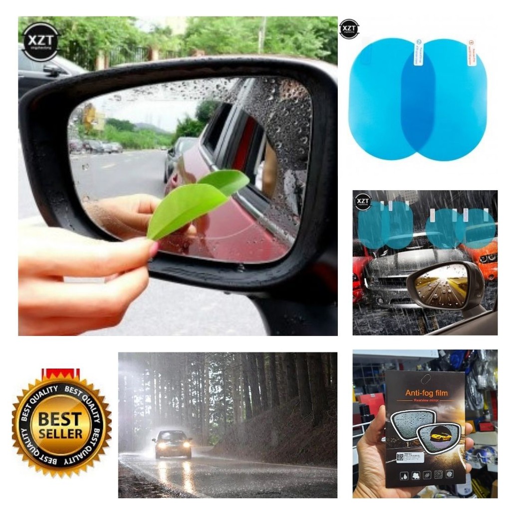 Cover Stiker Pelindung  Anti Kabut Kaca Spion Mobil Motor RainProof 2 Pcs 111123