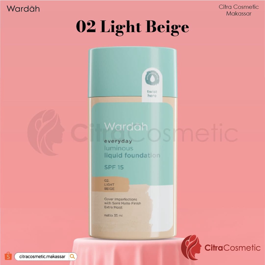 Wardah Everyday Luminous Liquid Foundation 40 Ml