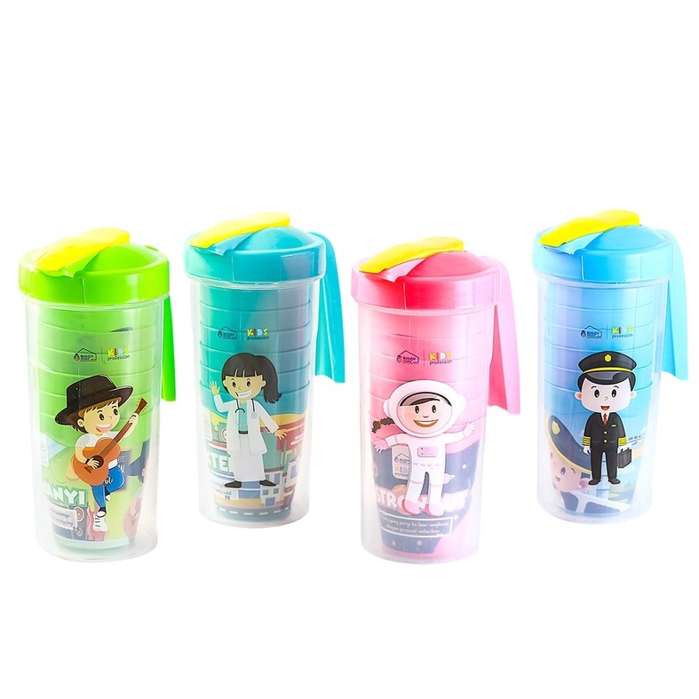 WATER POCKET TEKO BERANAK GELAS KARAKTER PROFESI