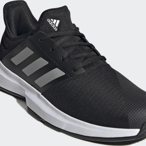 TENIS-SEPATU- NEW SEPATU TENIS ADIDAS GAMECOURT 2021 BLACK SILVER 100% ORIGINAL -SEPATU-TENIS.