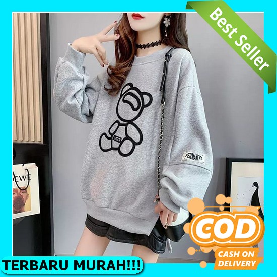 Sweater Crop Wanita Indie Croope Oversize Ld 120 - Sweater Big Size Jumbo Wanita Cod - Cute Baby Bea