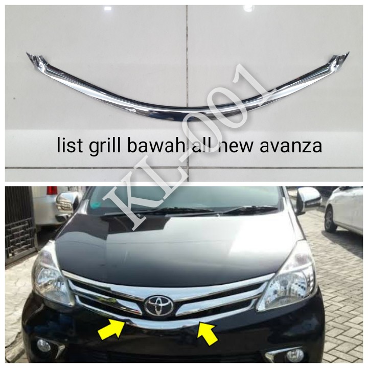 LIST LIS GRILL GRIL BAWAH MOBIL ALL NEW AVANZA CHROME