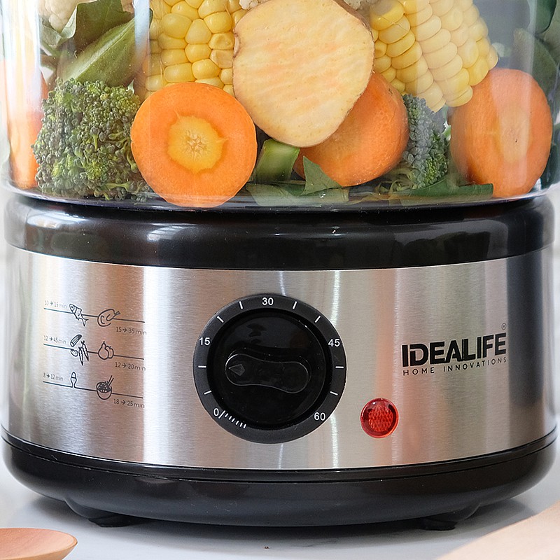 Idealife Steaming Food Steamer Pengukus Makanan Masakan Kukusan Listrik 2 Layer Dua Susun IL-114