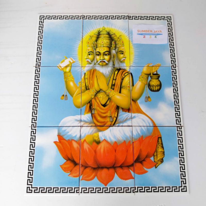 Keramik Panel Dinding Motif Jai Shri Vishwakarma ji 9 X 20 X 25 TERMURAH