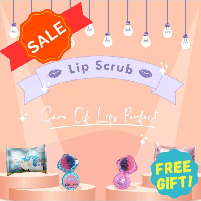 (FREE GIFT) Lipscrub Lumiere Unicorn &amp; Cotton Candy | Lip Scrub by Lumiere