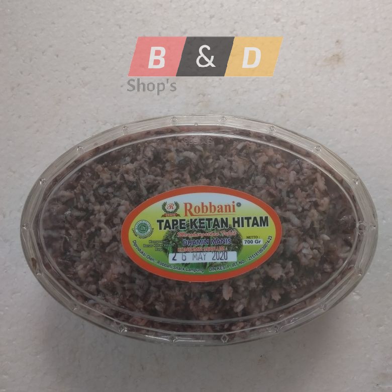 

ROBBANI. Tapai Ketan Hitam Fress Khas Lampung Netto 700 Gram.