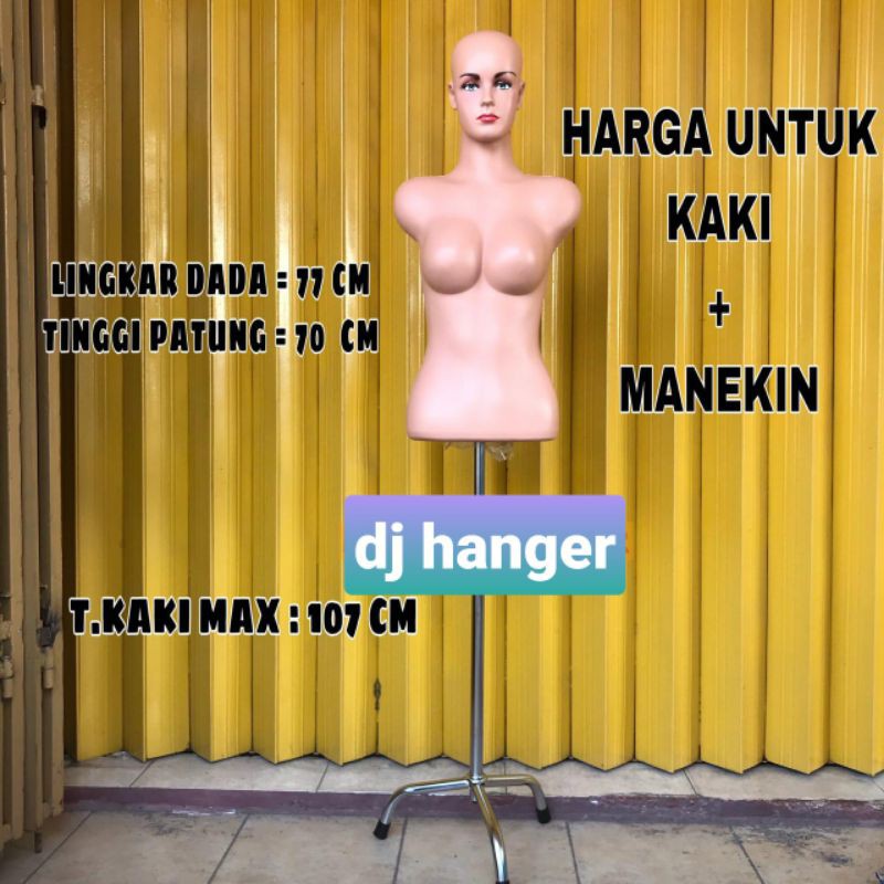 manekin torso wanita dewasa +kaki besi /patung torso cewek+kaki besi