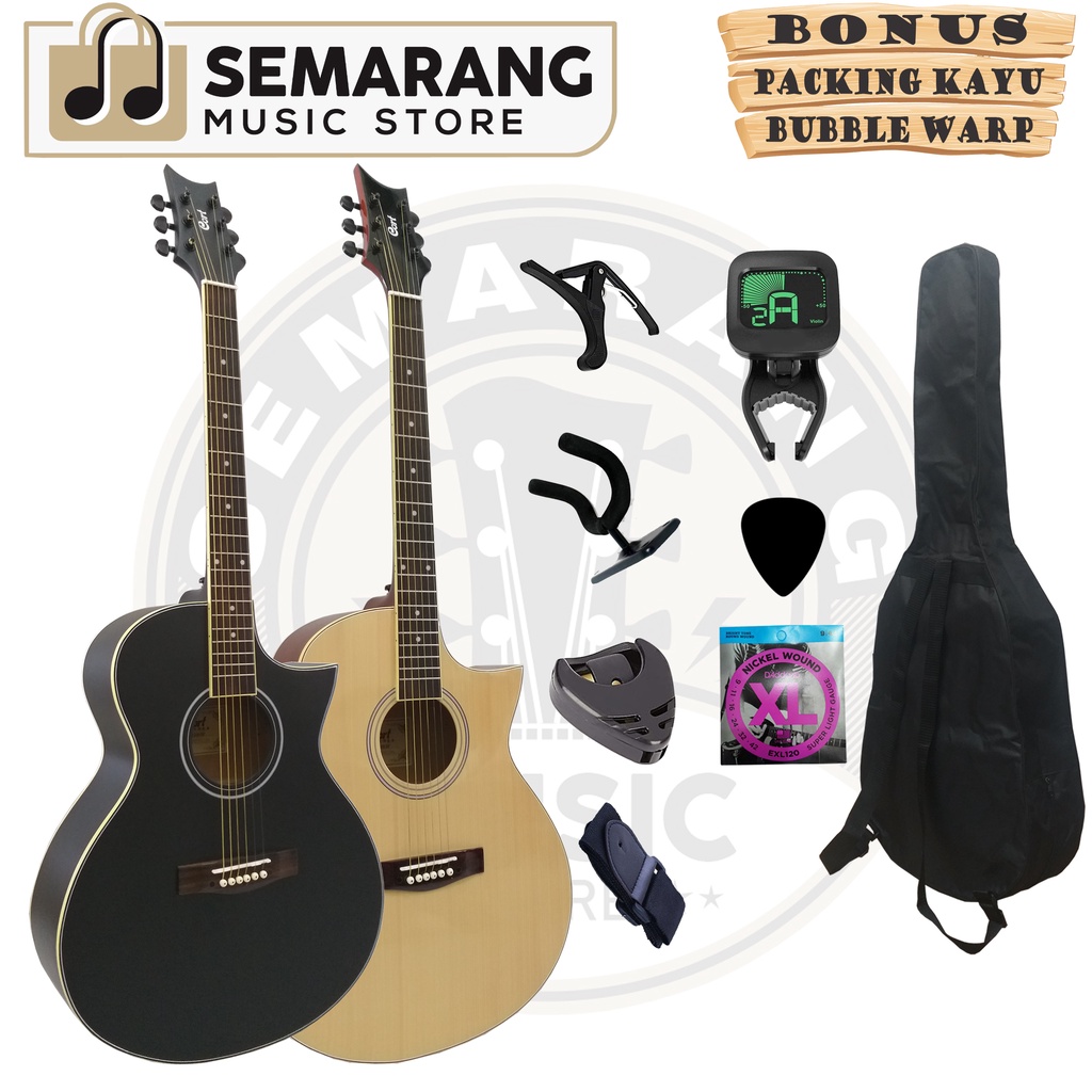 Gitar Akustik Cort Lancip Custom Paket Super Komplit