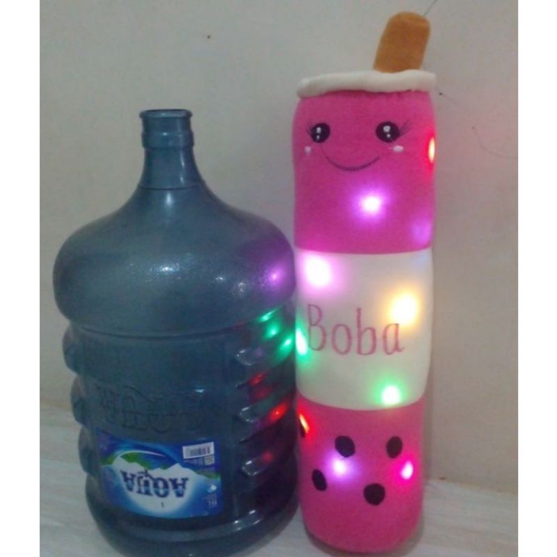 boneka guling boba LED