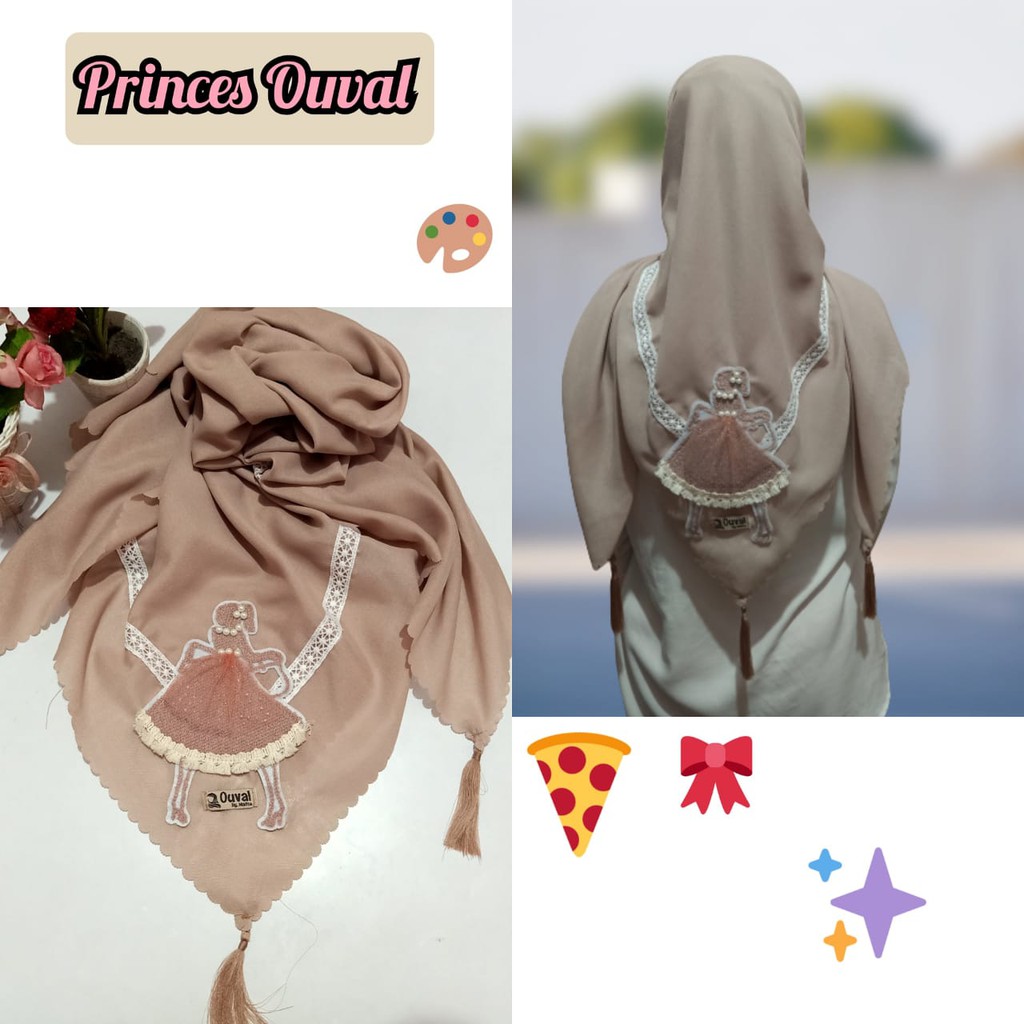 HIJAB SEGI EMPAT OUVAL PRINCES-COKSU