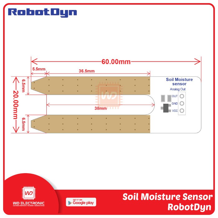 ROBOTDYN SOIL MOISTURE SENSOR