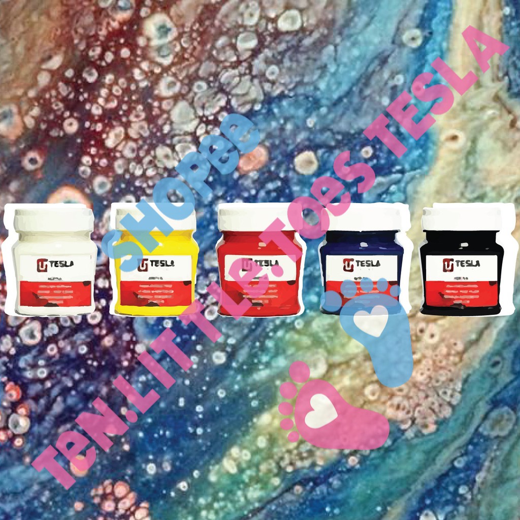 

bib Tesla Paints -125ml - Cat Akrilik 5 warna primer - Acrylic Paints - Tesla Paint - cat acrylic
