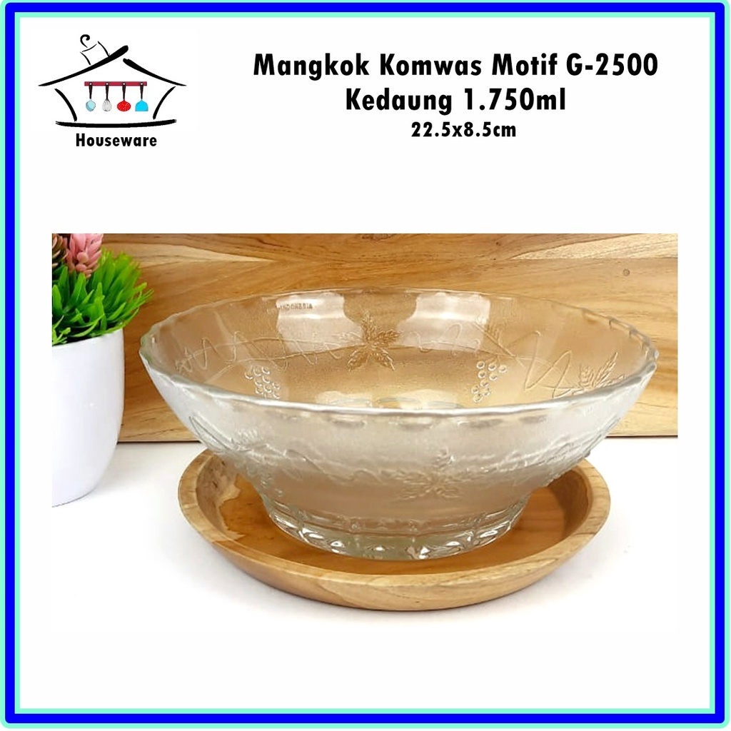 Mangkok Kaca/Komwas Motif G-2500 KEDAUNG Uk. 22.5cm