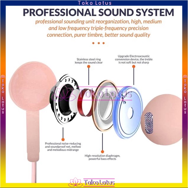 Stereo Extra Bass earphone Headset U19 Music Angel Macaron Earphone Handsfree Termurah Berkualitas Murah 𝐁𝐄𝐑𝐊𝐔𝐀𝐋𝐈𝐓𝐀𝐒 !!!