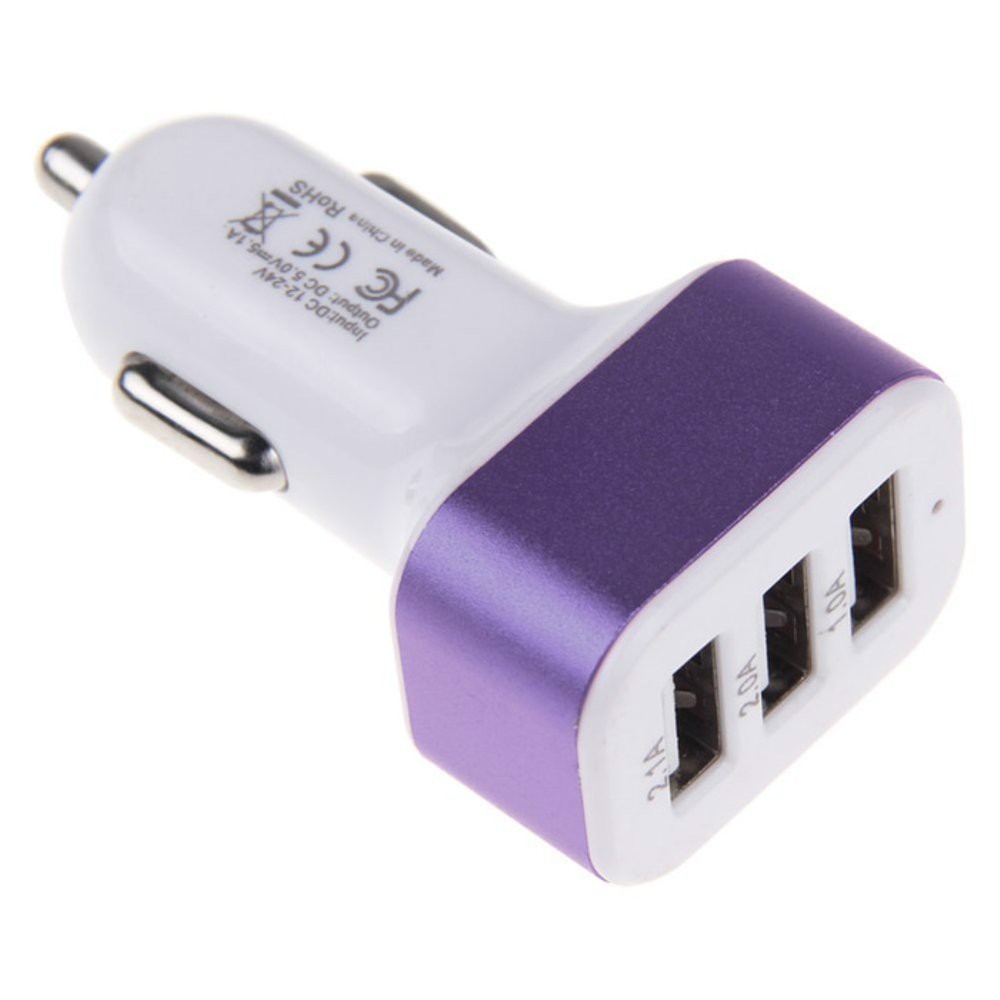 [18 GRAM] Adaptor Charger Mobil - Saver Car Charger 3 in 1 / 3 Output / 5.1A