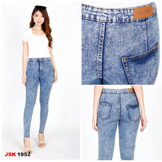 Celana Panjang Highwaist Wanita JSK Jeans Original Produk Softjeans