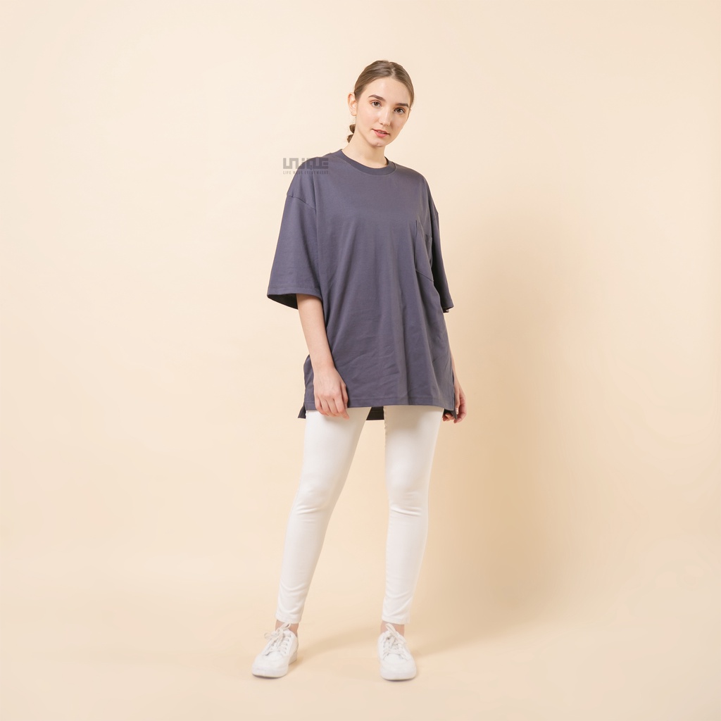 UNIQUE - (Pocket Series) Kaos Oversize Pocket Grey Stone