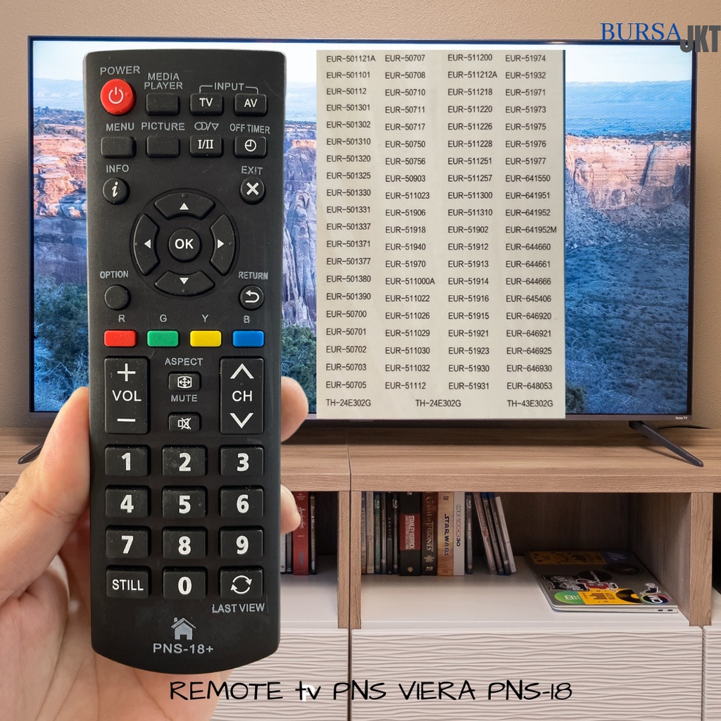 REMOTE REMOT TV PANASONIC PNS UNIVERSAL TABUNG LCD LED TANPA SETTING