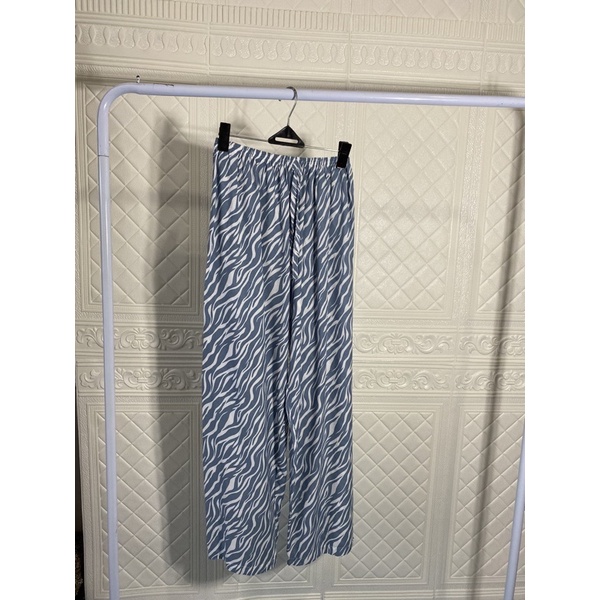 CELANA KULOT PANJANG WANITA TALI POLOS & MOTIF A031-Abu zebra baru