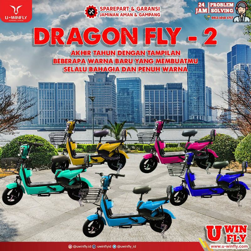 Sepeda Motor Listrik Dragonfly 2 Uwinfly